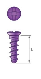 Non locking screw,Ø 3.0 ,Ø 2.3, 16mm,  Green