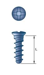 Locking Screw, Ø 3.0  , Ø 1.95 , 14mm,  Blue