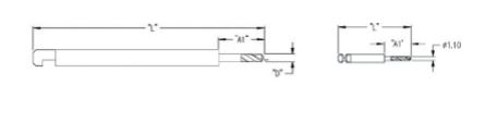 Facial Drill Bit For Surgical, Ø 0.9mm, 52mm, 6mm