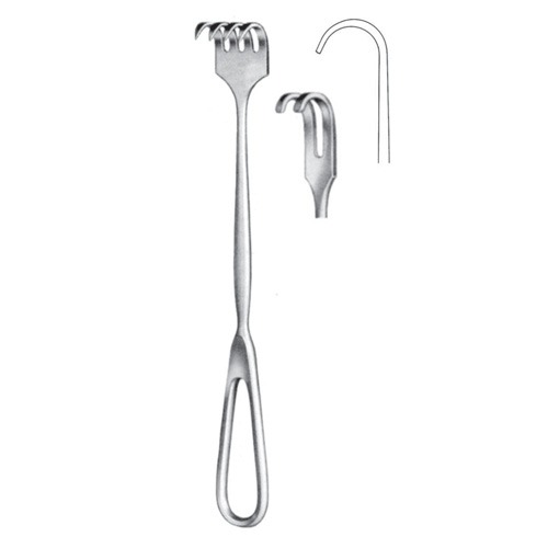 Retractor, 2 Prongs, Blunt, 22cm