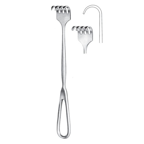 Retractor, 4 Prongs, Blunt, 22cm