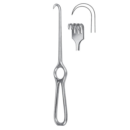 Kocher Retractor, 4 Prongs, Sharp, 22cm