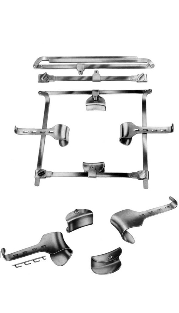 Franz Abdominal Retractor, Set Folding Complete