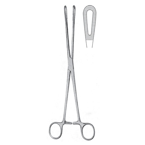 Rampley Cotton Swab Forceps, Box Joint, 25cm