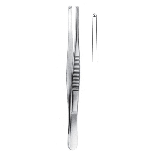 Tissue Forceps, Delicate, 1x2 Teeth, 14cm