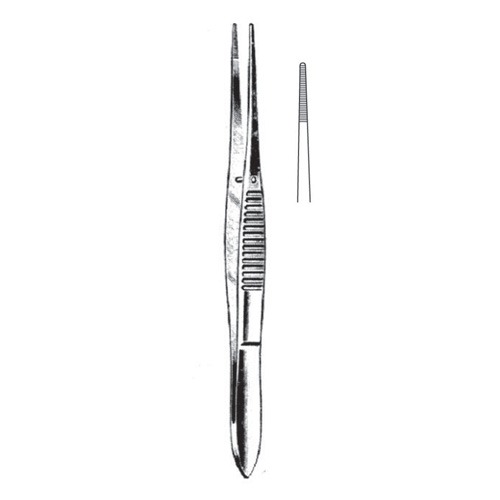 Micro Dressing Forceps, Plain, Str, 12cm