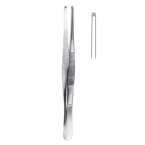 Tissue Forceps, Regular, 1x2 Teeth, 25cm