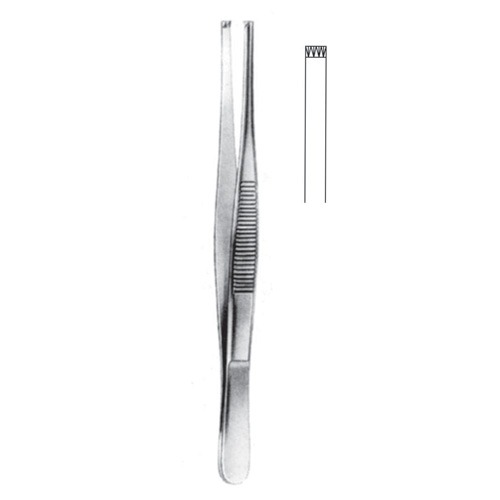 Tissue Forceps, Regular, 4x5 Teeth, 10cm