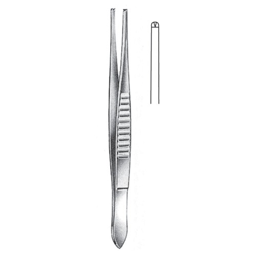 USA Model Tissue Forceps, 1x2 Teeth, 12cm