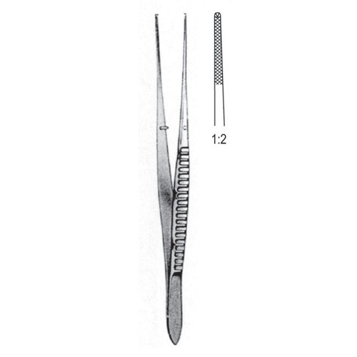 Waugh Tissue Forceps, 1x2 Teeth, 18cm