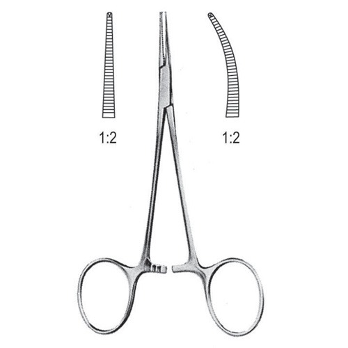 Micro Mosquito Artery Forceps, 1x2 Teeth, Str, 10cm