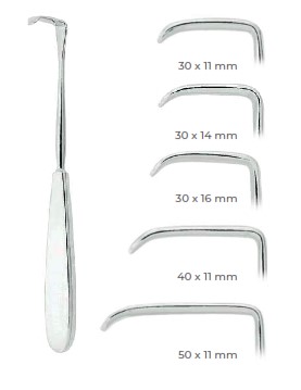 Retractors (Langenbeck 21cm) mm. 30x14