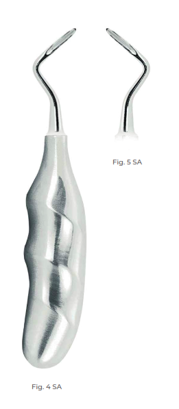 Schmeckebier-Apexo Root Elevators with Anatomically Shaped Handle in stainless steel Fig. 4 SA