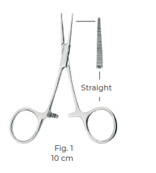 Micro-Mosquito Haemostatic Forceps Straight Fig. 1( 10cm)