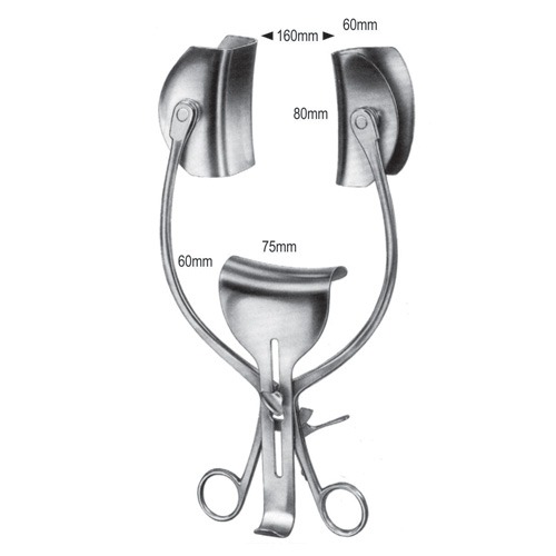 Collin Abdominal Retractor, Central Blade 60x75mm