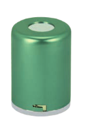 Aluminium Cotton Dispenser with Internal Spring, Green, 7x7.5cm