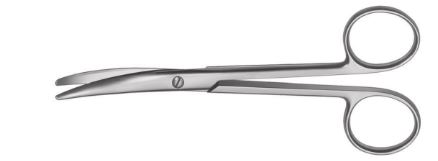 Enucleation Scissors light Curve 13.5 cm