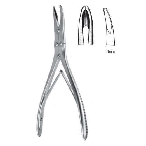 Geiger Bone Rongeur Forceps, 15cm, 3mm