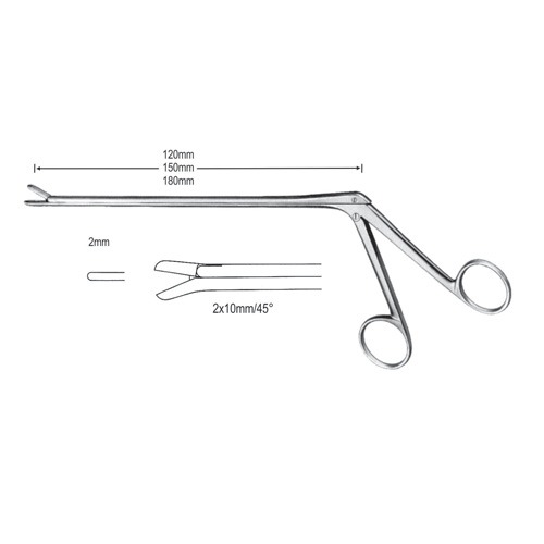 Cushing Intervertebral Disc Rongeurs 2mm, 18cm