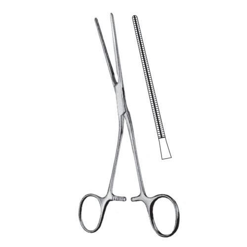 Cooley Atrauma Cardiovascular Forceps, Angled, 17.0cm