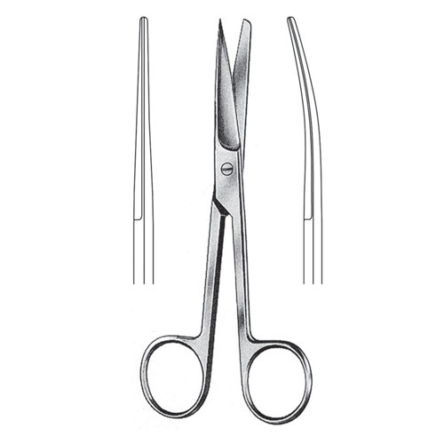 Standard Operating Scissors, S/B, Cvd, 11.5cm