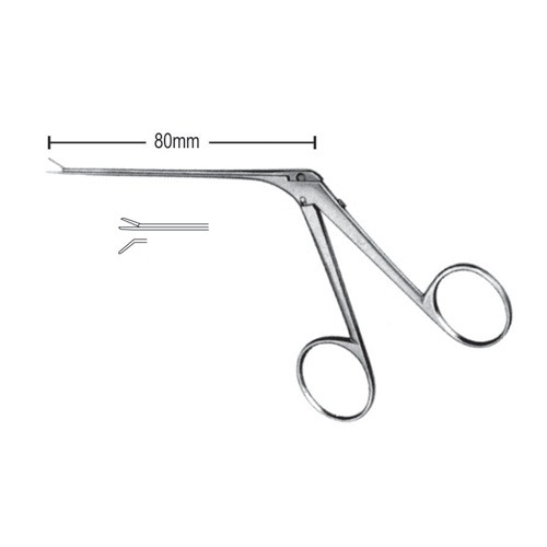 Mini Mcgee Alligator Micro Ear Forceps,3.0x0.6mm Left, Serrated