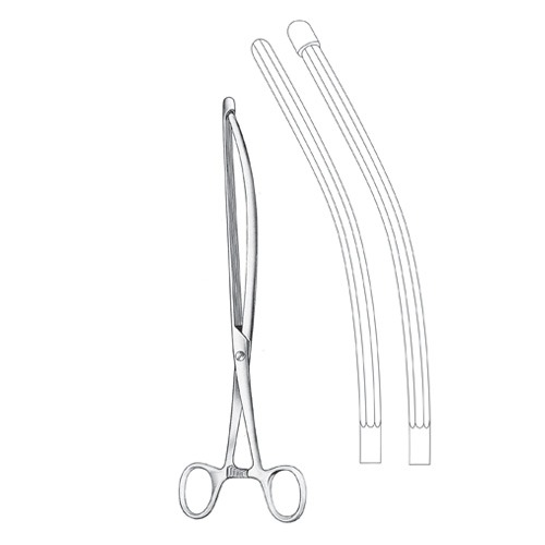 Nussbaum Atrauma Sigmoid Anastomosis Forceps, Curved, 30cm