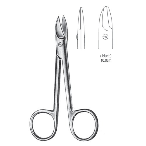 Beebee Ligature Scissors, Blunt, Str, 10cm