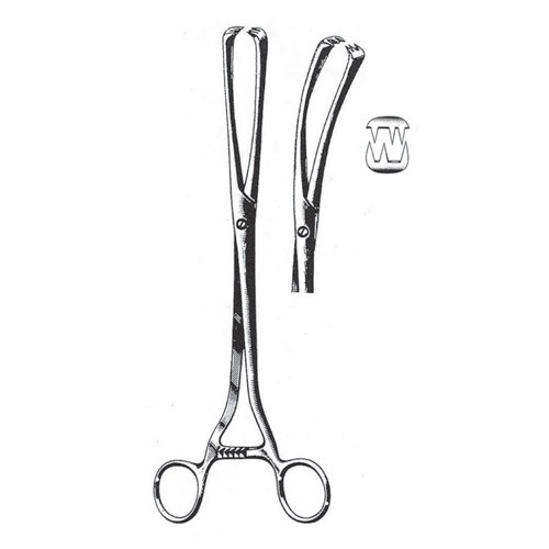 Museux Tenaculum Forceps, 26cm (Curved Sideway) 11 mm