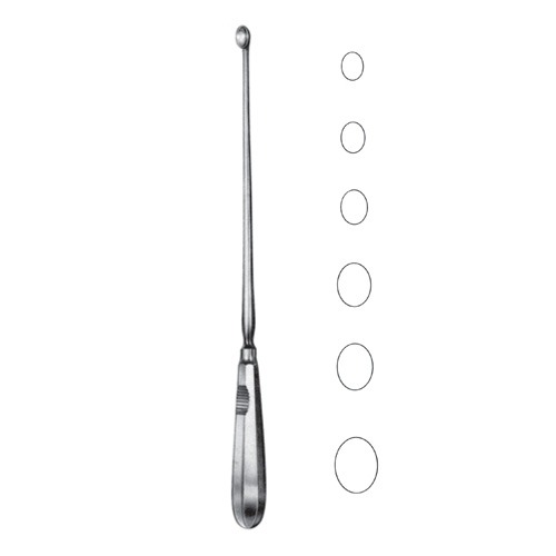 Schroeder Uterine Scoops, 30cm, Sharp, Rigid