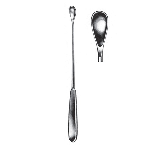 Gourdet Uterine Scoops, 28cm, Blunt, 14 mm