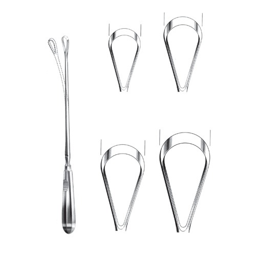 Bumm Uterine Curettes, Blunt, 34cm, 30 mm, (Malleable)