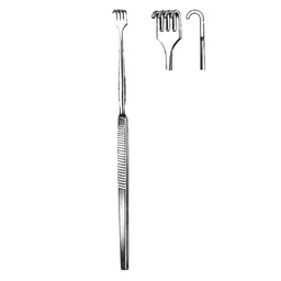 [RI-152-04] Retractor, Blunt, 4 Prongs, 16cm