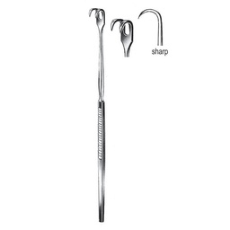 [RI-154-02] Retractor, Sharp, 2 Prongs, 16cm