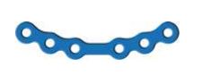 [MLC-28-06M] Straight LOC Plate 3+3 Holes, Thickness 1.5 mm, Blue