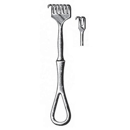 [RI-206-02] Volkmann Retractor, 2 Prongs, Sharp, 11.5cm