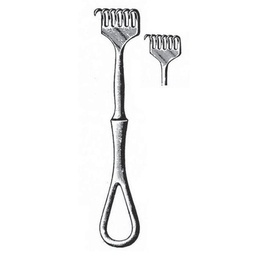 [RI-206-06] Volkmann Retractor, 6 Prongs, Sharp, 11.5cm