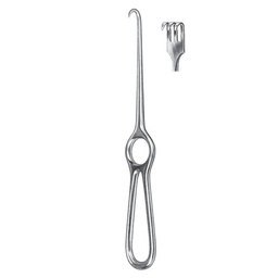 [RI-220-03] Volkmann Retractor, 3 Prongs, Semi Sharp, 21.5cm