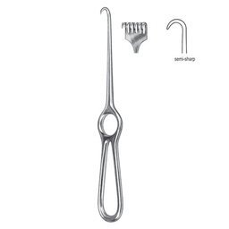 [RI-220-06] Volkmann Retractor, 6 Prongs, Semi Sharp, 21.5cm