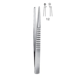 [RF-180-25] Treves Tissue Forceps, 1x2 Teeth, 25cm