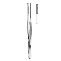 [RF-186-20] Stille-Barraya Tissue Forceps, 3x4 Teeth, 20cm