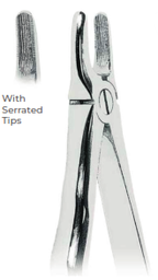 [RDJ-100-02/A] Extracting Forceps with Coderella handle With serrated tips  for Upper incisors and canines  Fig. 2