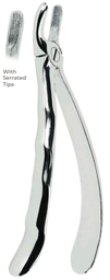 [RDJ-100-17/A] Extracting Forceps with Anatomically Shaped handle With serrated tips for Upper molars, right  Fig. 17