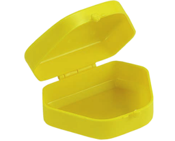 [RDJ-287-01/PLYE] Plastic Box for Removable Retainers (Pack of 10), Yellow