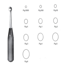 [RO-294-30] Volkmann Bone Curettes, 17cm, Fig. 000