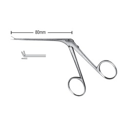 [RV-156-10] Mini Mcgee Alligator Micro Ear Forceps,3.0x0.6mm Curved Up, Serrated