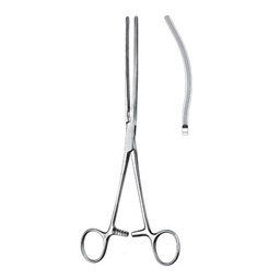 [RAA-192-25] Kocher-Atrauma Intestinal And Stomach Clamps, Curved, 25cm