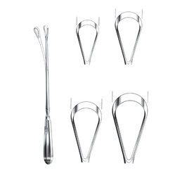 [RAE-536-30] Bumm Uterine Curettes, Sharp, 34cm, 30 mm, (Malleable)