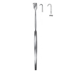 [RI-136-01] Retractor, Sharp, 1 Hook, 16cm